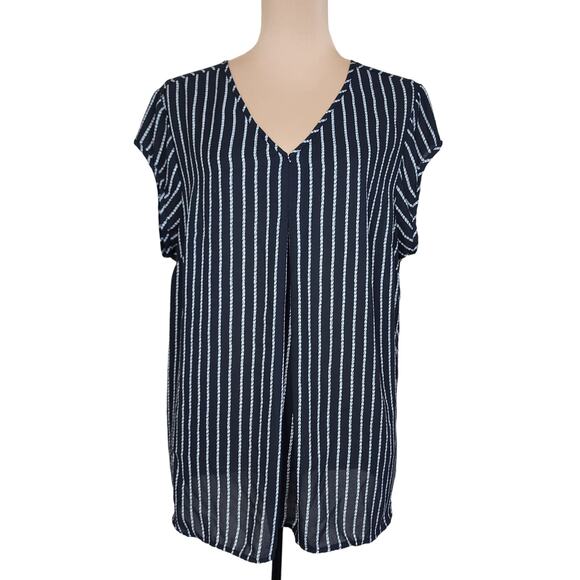 Halogen XL Striped Blouse - Picture 1 of 4